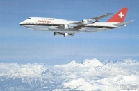Postkarte-Swissair-Jumbo